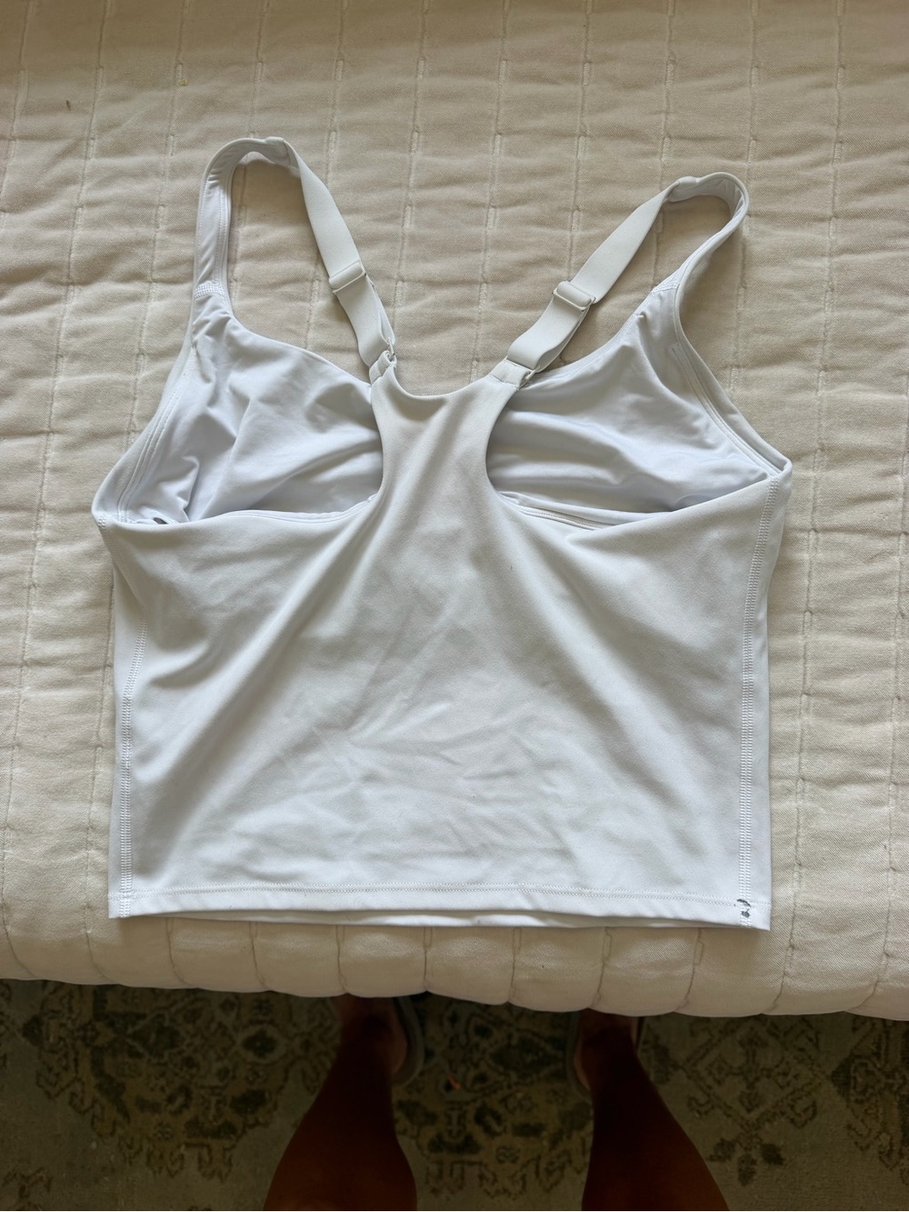 Vuori White Racerback Tank with Adjustable Straps - Picture 2 of 4